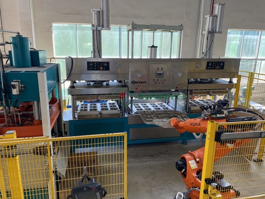 Equipamento de fabricação de embalagens de fast food PLC + controle de tela sensível ao toque