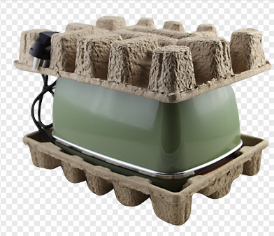 Máquina de poupança de energia da bandeja da polpa, linha de produção 800pcs/hr da bandeja do ovo