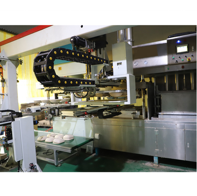 Máquina automática de moldagem integrada de celulose para artigos de mesa de papel