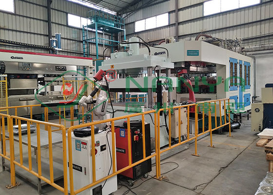 Máquina de fabricação de artigos de mesa de papel de pasta de papel Secagem e corte em molde Certificado CE