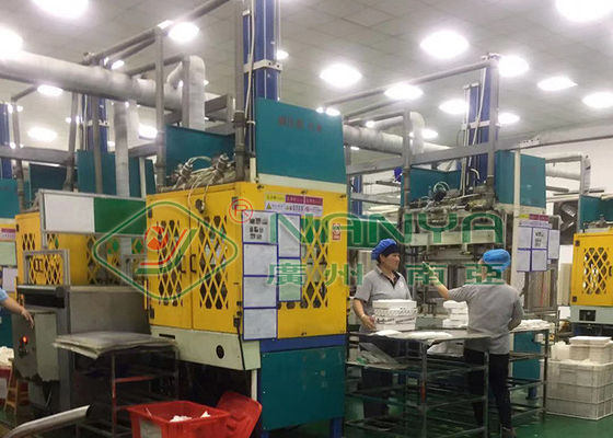 Máquina de moldagem de bandeja de prensagem a quente com PLC + controle de tela sensível ao toque