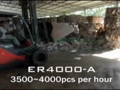 Linha de produção de moldagem de celulose de tipo rotativo de tela sensível ao toque Formar bandeja de ovos